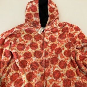 Pizza Hooded Fleece One Piece Sleeper